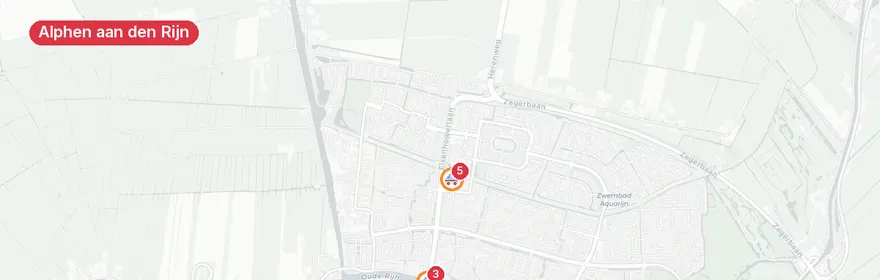 Kaart van Meerdere ambulances Ouvertureweg, Alphen aan den Rijn