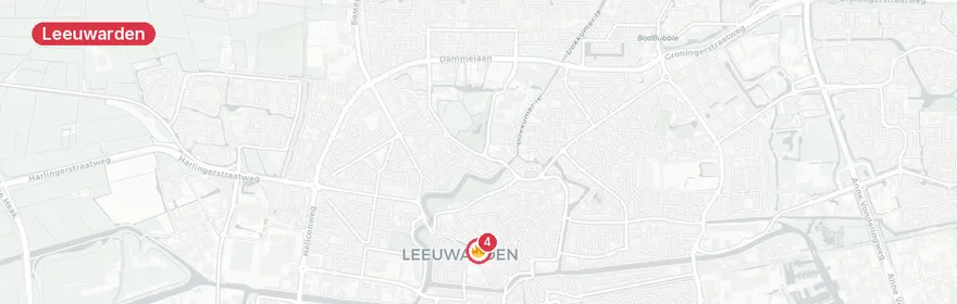 Kaart van Persoon te water Nieuwestad Leeuwarden