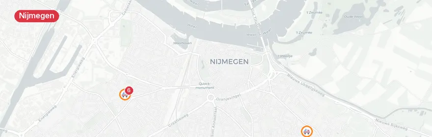 Kaart van Meerdere reanimaties Nijmegen