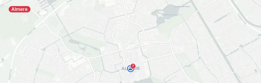 Kaart van Aanrijding met gewonden op Tussenring Almere