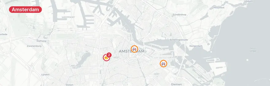 Kaart van Medische noodsituatie Magalhaensstraat, Amsterdam