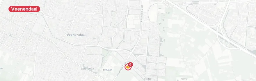Kaart van Grasbrand Grebbeweg Veenendaal