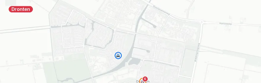 Kaart van Aanrijding met letsel op Dukaat in Dronten