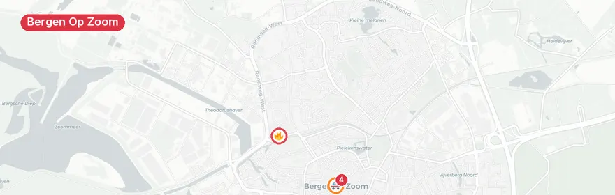 Kaart van Reanimatie Slingerweg Bergen Op Zoom