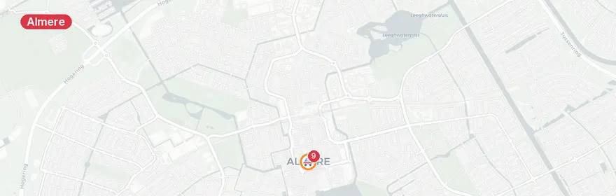 Kaart van Meerdere verkeersongevallen in Almere