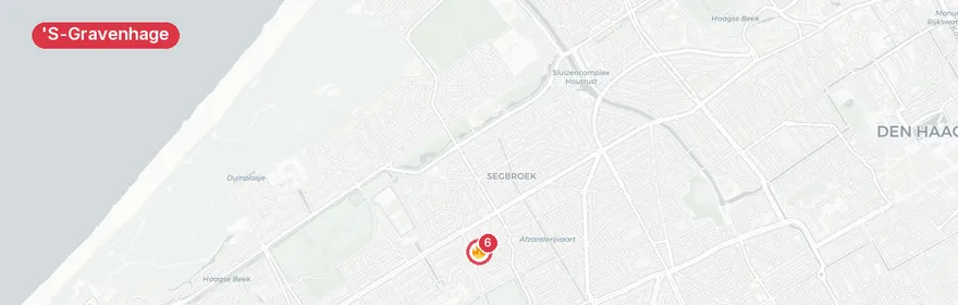 Kaart van Brand portiekwoning Ribesstraat, Den Haag