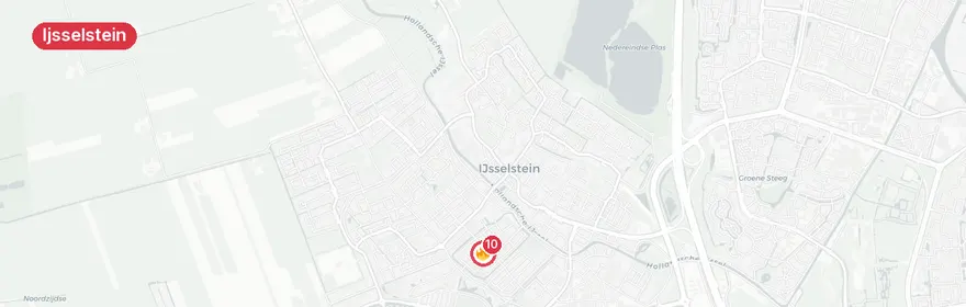 Kaart van Grote woningbrand Koningshof Ijsselstein