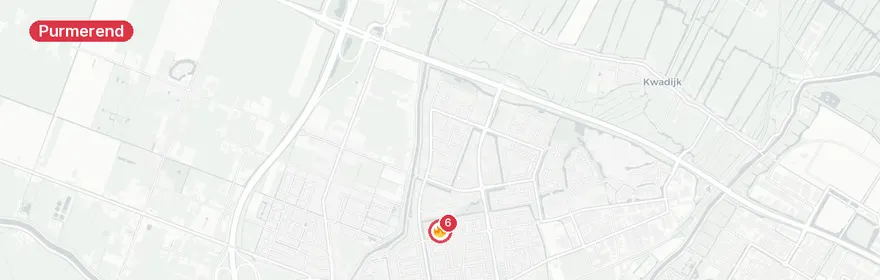 Kaart van Woningbrand Vlietstraat Purmerend