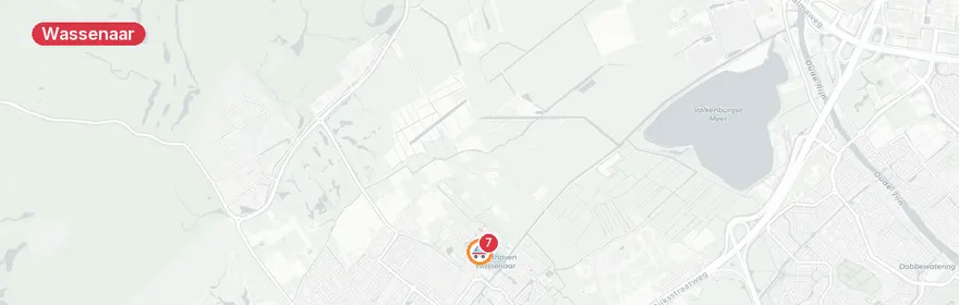 Kaart van Persoon te water Klokbekerkreek Wassenaar