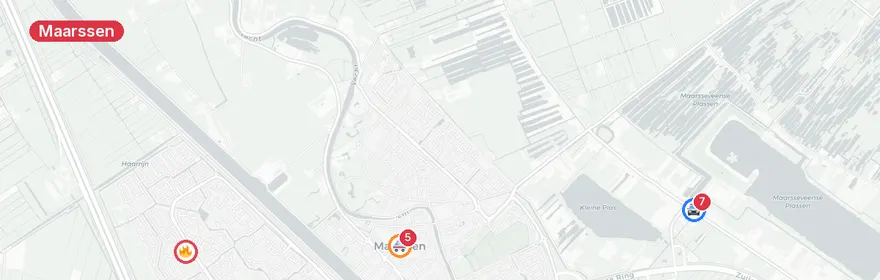 Kaart van Persoon te water Herenweg Maarssen, reanimatie