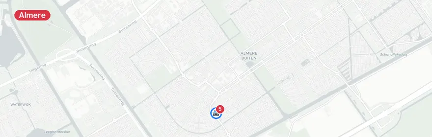Kaart van Aanrijding met letsel Cyclaamstraat Almere