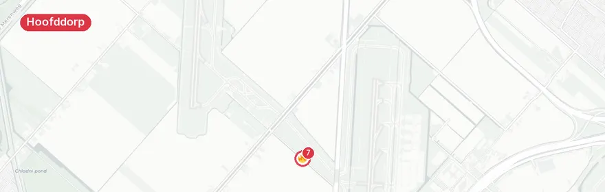 Kaart van Auto te water Vijfhuizerweg Hoofddorp, automobilist gerea...