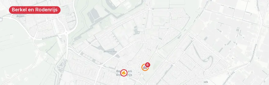Kaart van Auto te water Ds. van Koetsveldstraat Berkel en Rodenrijs