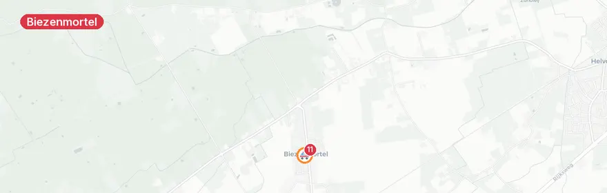 Kaart van Tussenwoning volledig uitgebrand aan De Buunder Biezenmortel
