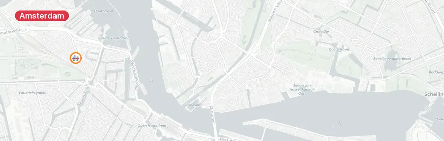Kaart van Persoon te water Stuurmankade Amsterdam
