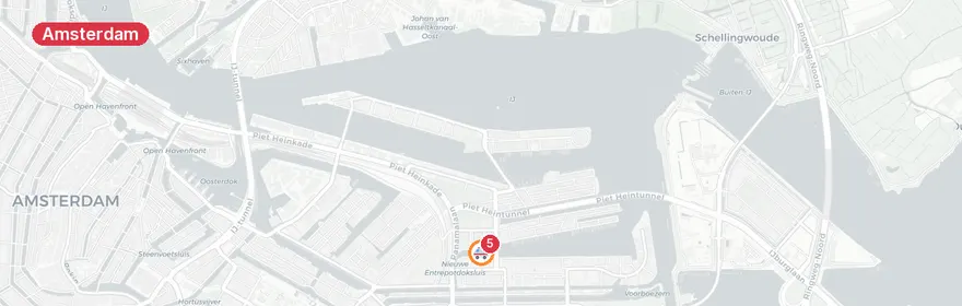 Kaart van Schietincident Entrepotbrug Amsterdam
