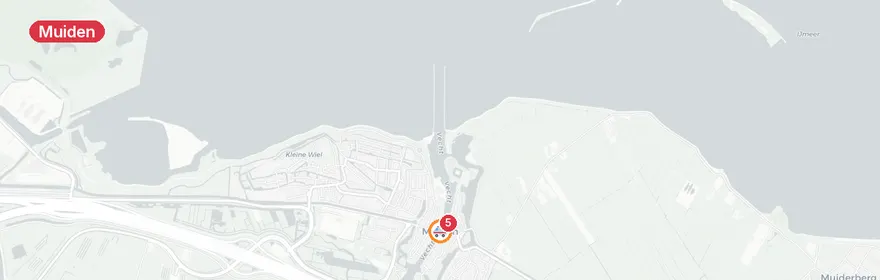 Kaart van Verkeersongeval A1 Muiden, meerdere voertuigen