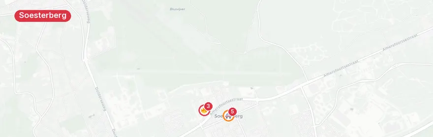 Kaart van Ambulancemedewerker bekneld Stemerdingweg Soesterberg