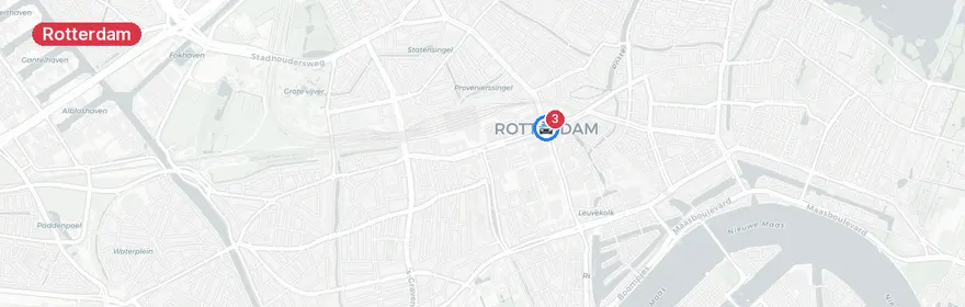 Kaart van Twee verkeersongevallen in Rotterdam