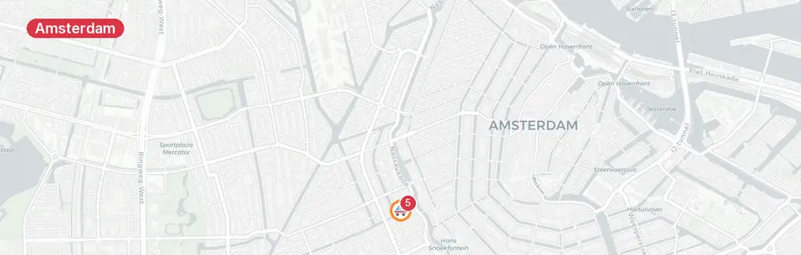 Kaart van Reanimatie Jacob van Lennepkade Amsterdam, traumahelikopt...