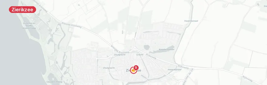 Kaart van Ernstig verkeersongeval N256 Zierikzee, vijf gewonden