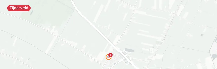 Kaart van Aanrijding A2 Zijderveld, meerdere voertuigen