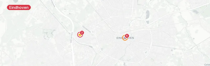 Kaart van Ongevallen Loeffstraat en Floralaan West Eindhoven