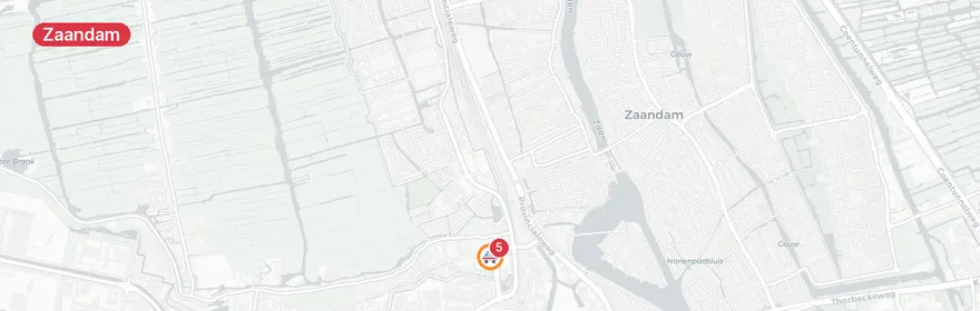 Kaart van Reanimatie Korte Ringweg Zaandam