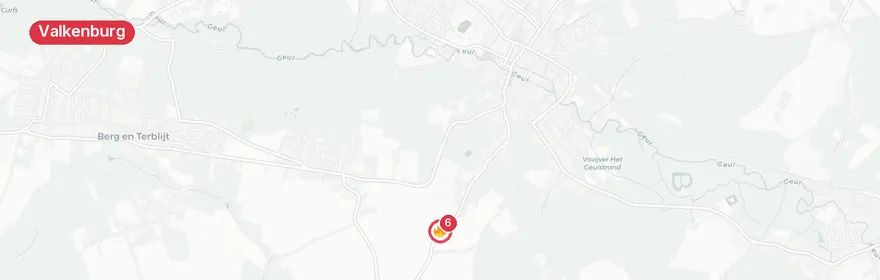 Kaart van Brand in ondergrondse grot Daalhemerweg Valkenburg