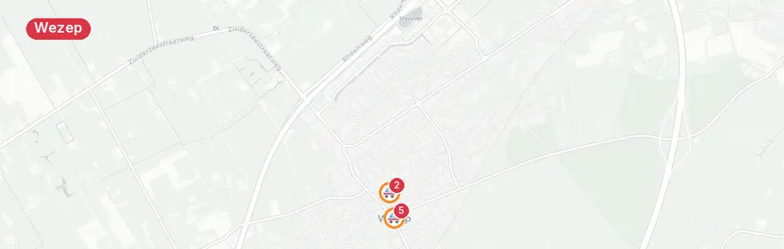Kaart van Medisch noodgeval Hulststraat, Wezep