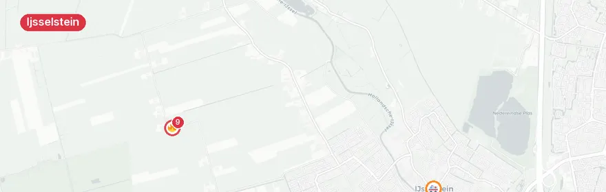 Kaart van Grote stalbrand Stuivenbergweg Ijsselstein