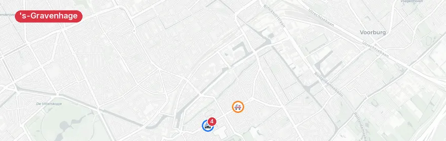 Kaart van Verkeersongeval Goeverneurlaan, Den Haag