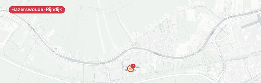 Kaart van Grote industriebrand voormalige fabriek Rijndijk Hazerswo...