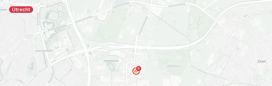 Kaart van Brand Wilhelmina Kinderziekenhuis Lundlaan Utrecht