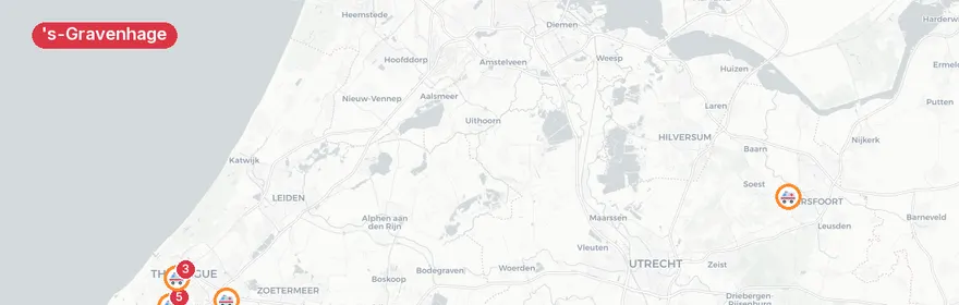 Kaart van Medisch noodgeval Loevesteinlaan, Den Haag