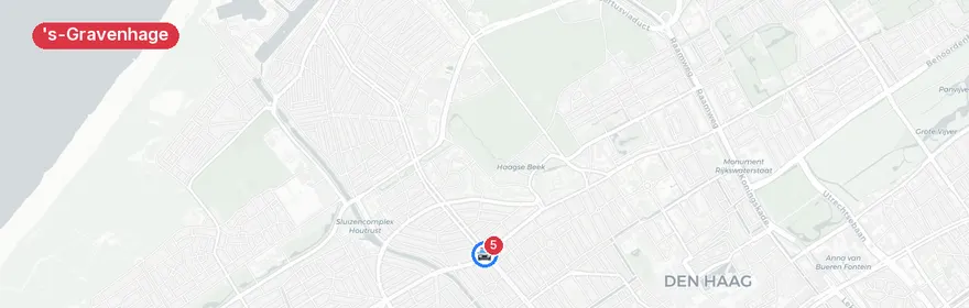 Kaart van Verkeersongeval Waldeck Pyrmontkade, Den Haag