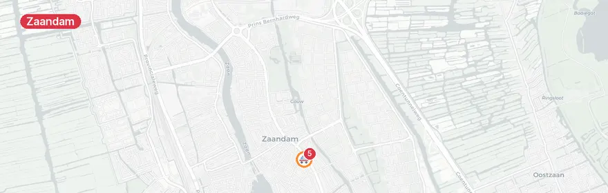 Kaart van Reanimatie A.G. Verbeekstraat Zaandam, traumahelikopter i...