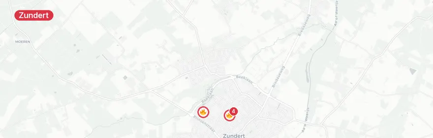 Kaart van Luchtvaart-ongeval sporthal Zundert