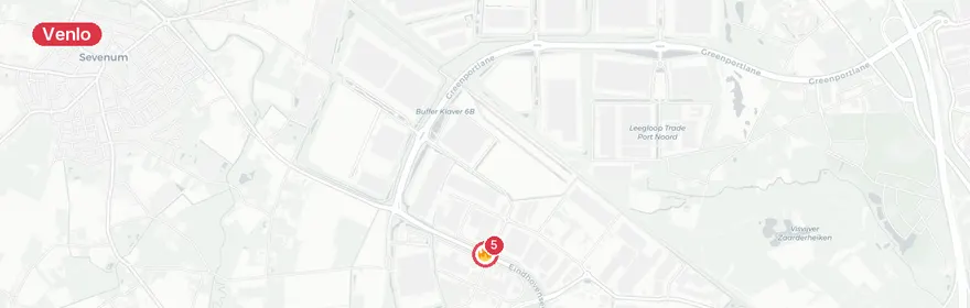 Kaart van Aanrijding met letsel Eindhovenseweg Venlo