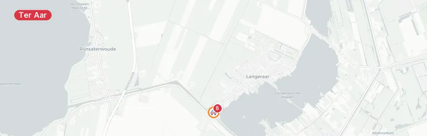 Kaart van Verkeersongeval Langeraarseweg Ter Aar