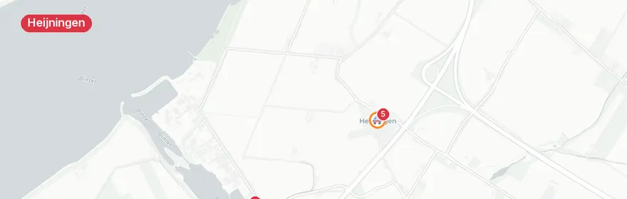 Kaart van Brand op schip Industrieweg Heijningen