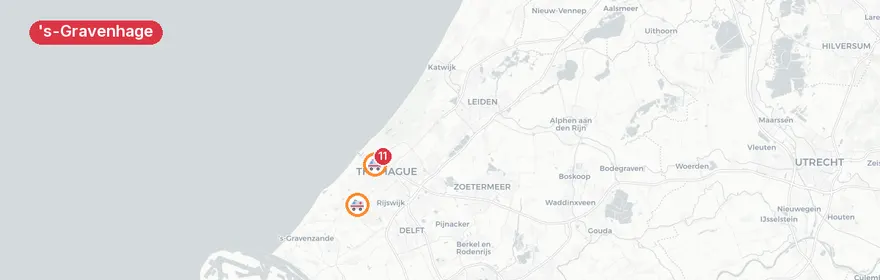 Kaart van Meerdere reanimaties Eisenhowerlaan, Den Haag