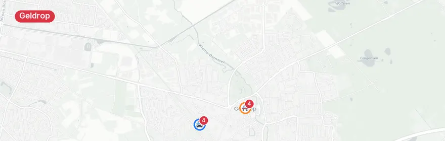 Kaart van Vrouw aangereden op Parallelweg Geldrop