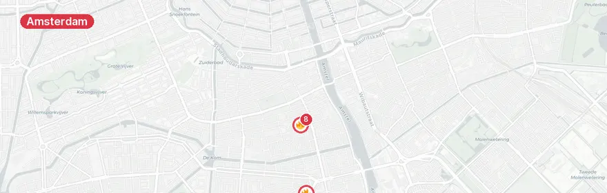 Kaart van Woningbrand Toldwarsstraat Amsterdam