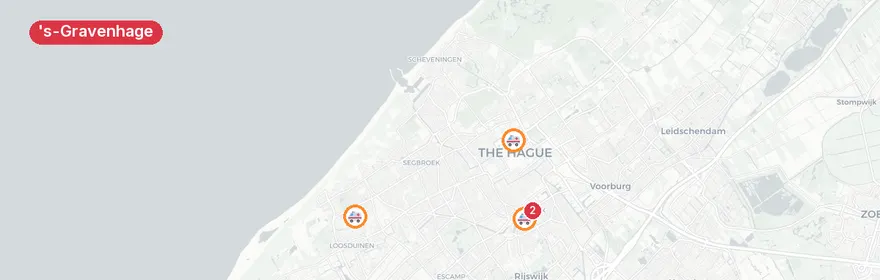 Kaart van Vier A1-meldingen 's-Gravenhage in vijf minuten
