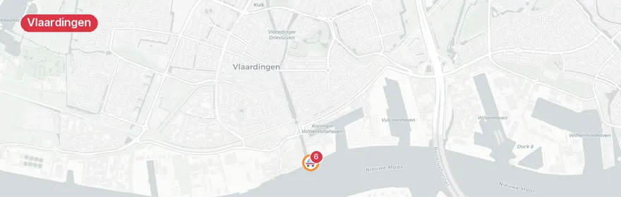 Kaart van Reanimatie Oosthavenkade Vlaardingen, traumahelikopter in...
