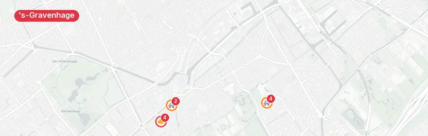 Kaart van Verkeersongeval Erasmusweg, 's-Gravenhage