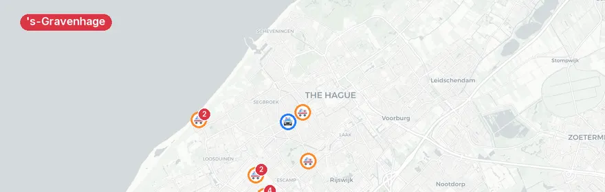 Kaart van Medisch incident Drapeniersgaarde, Den Haag