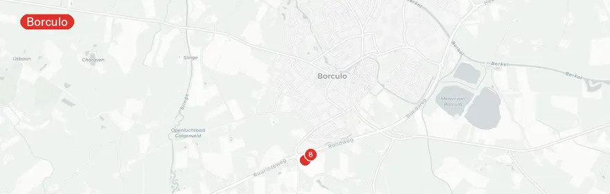 Kaart van Stalbrand Heure Borculo onder controle