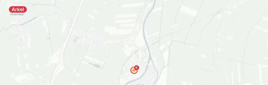 Kaart van Chemiebrand Vlietskade Arkel
